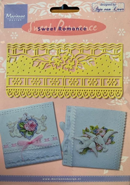 Embossing-Schablone Blumenrand